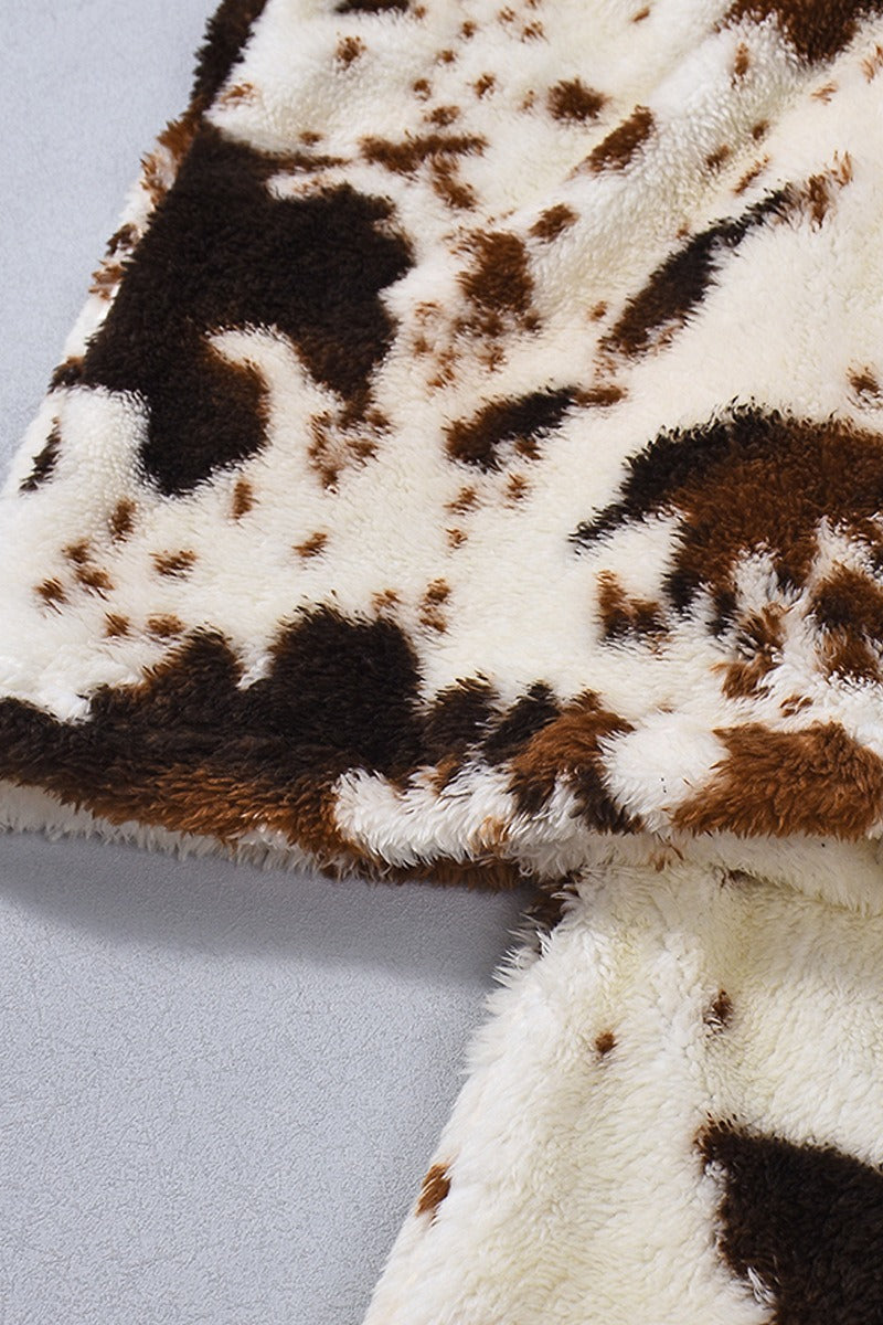 Playful Cow Print Fleece Relaxed Pants image 8