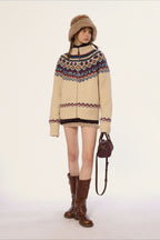 Vintage Fair Isle Knit Sweater image 5