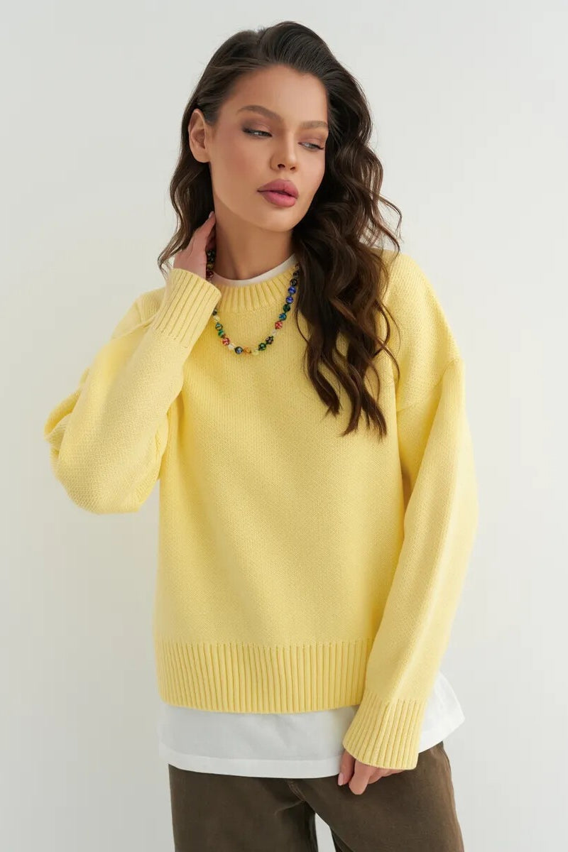 Loose Basic Knit Pullover Sweater image 20