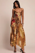 Mesh Splicing Cami Wild Maxi Dress image 1