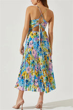 Floral Cami Pleated Print Maxi Dress image 10