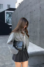 Cropped Wool Street Style Jacket image 3