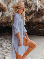 Textured Beach Cover Up Blouse image 16