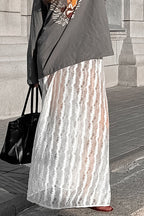 Vintage Lace Hollow Midi Skirt image 1