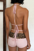 Leopard Halter Two Piece Swim Set image 4