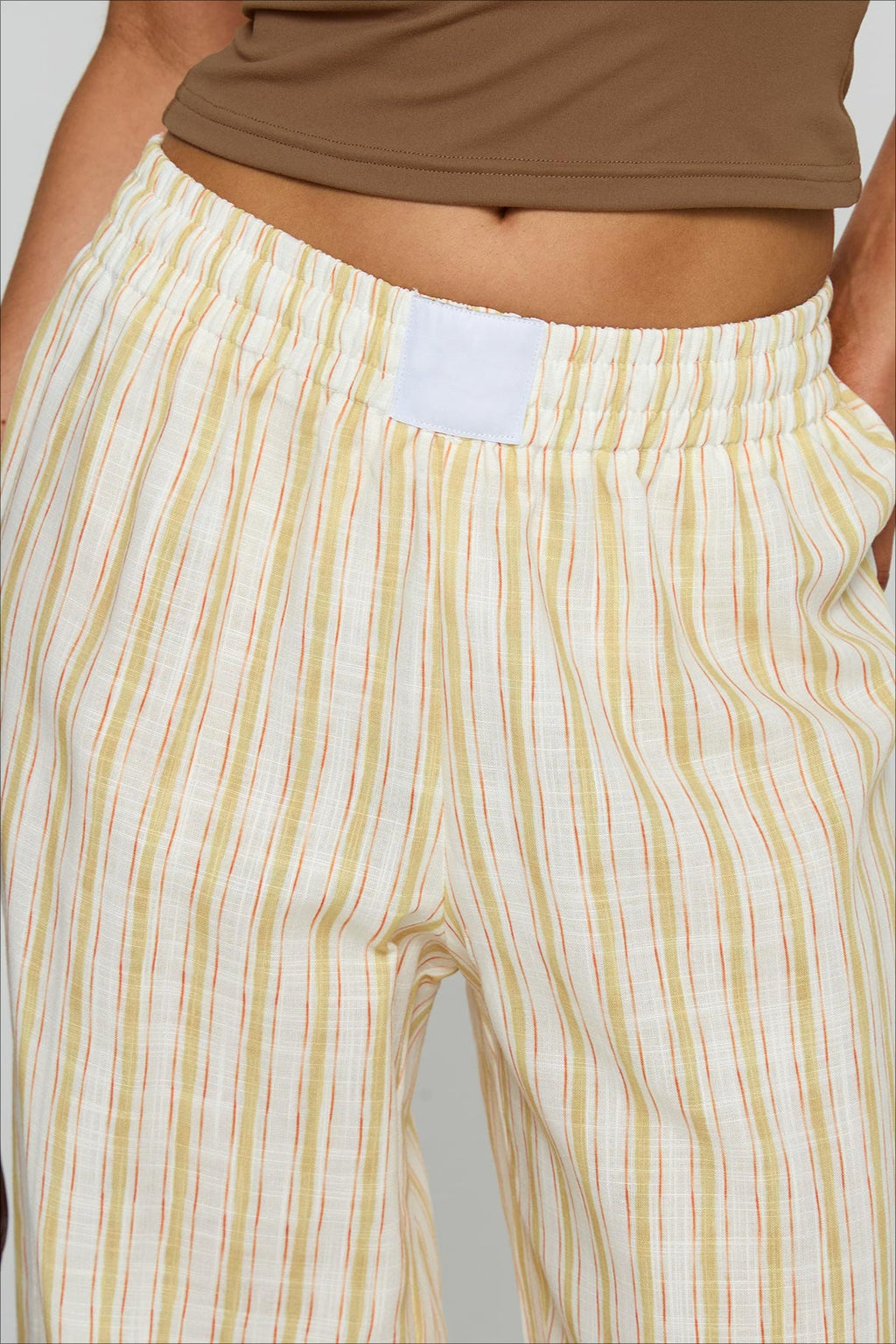 Colorblock Striped Wide-Leg Relaxed Pants image 10