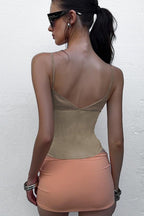 Sexy Deep V Mesh Bone Cami Top image 4