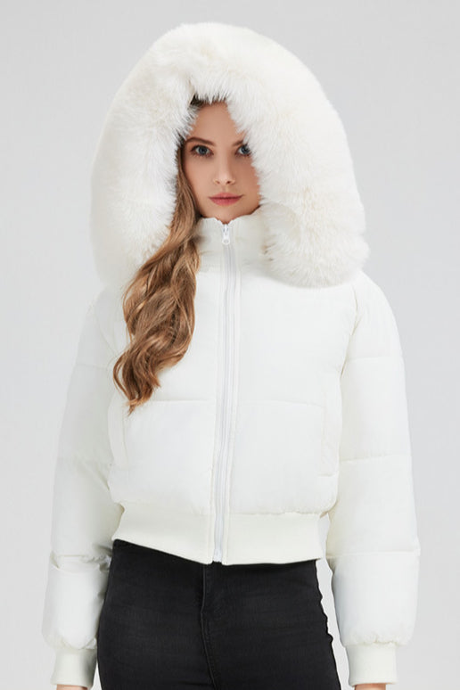 Short Waist Slim Puffer Coat image 5