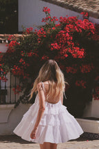 Ruffled Layer Backless Sleeveless Mini Dress image 3