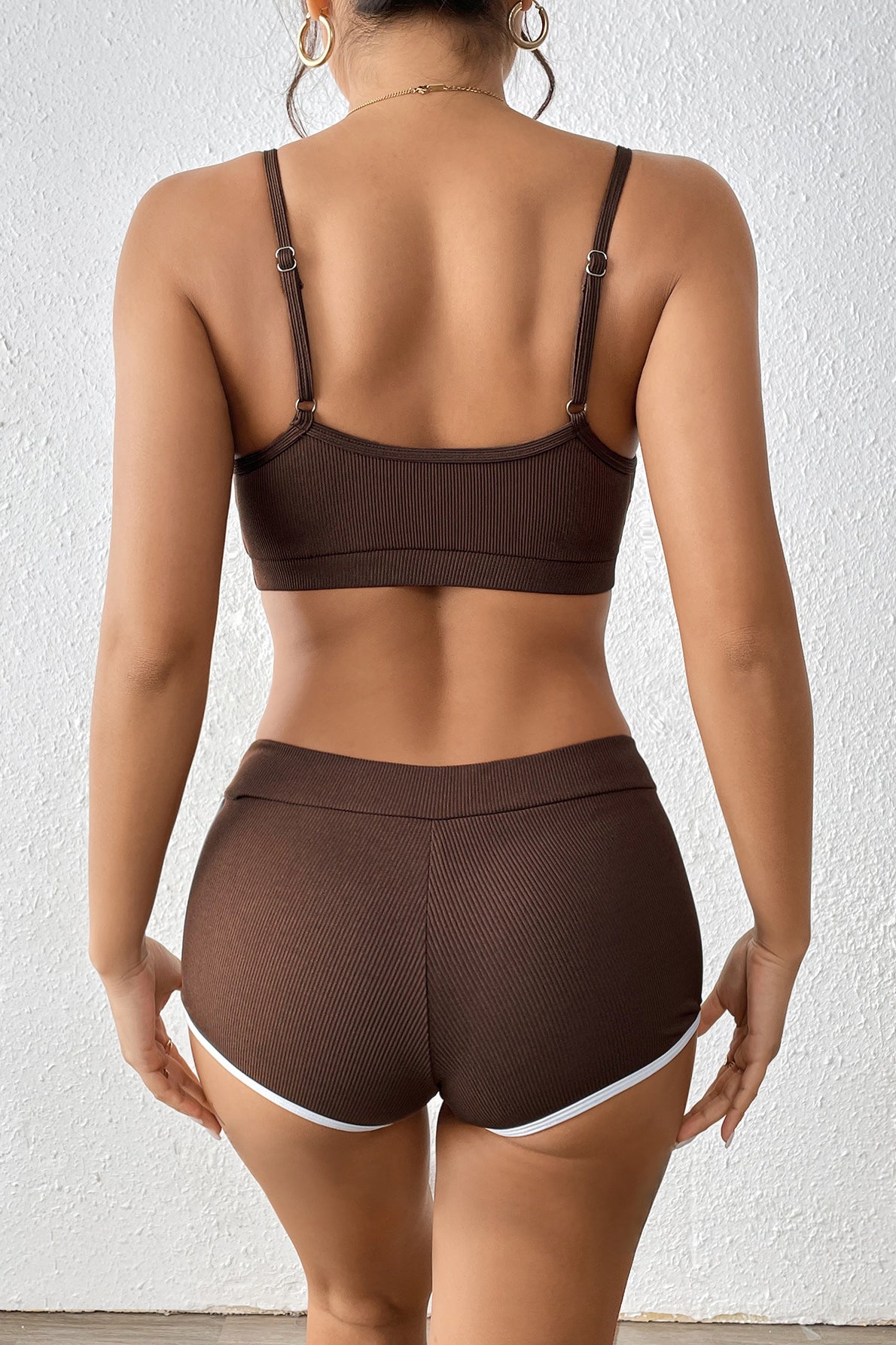 Strapless Ribbed Bikini Two Piece Swim Set image 5