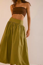Pocketed Ruched Elastic Waist Balloon Skirt image 6