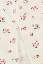 Backless Puff Sleeve Round Neck Split Maxi Floral Dress image 5
