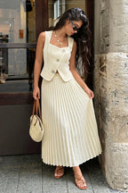 Sexy Solid Sleeveless Cami Dress Skirt Sets image 3