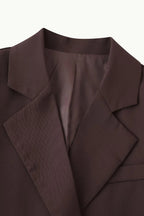 High-Waisted Button Blazer image 7