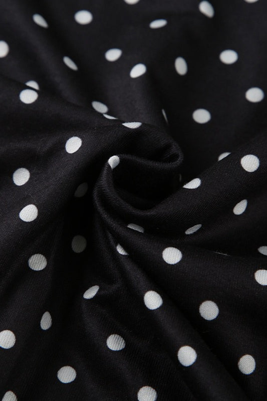 Polka Dot Halter Backless Bodycon Mini Dress image 4