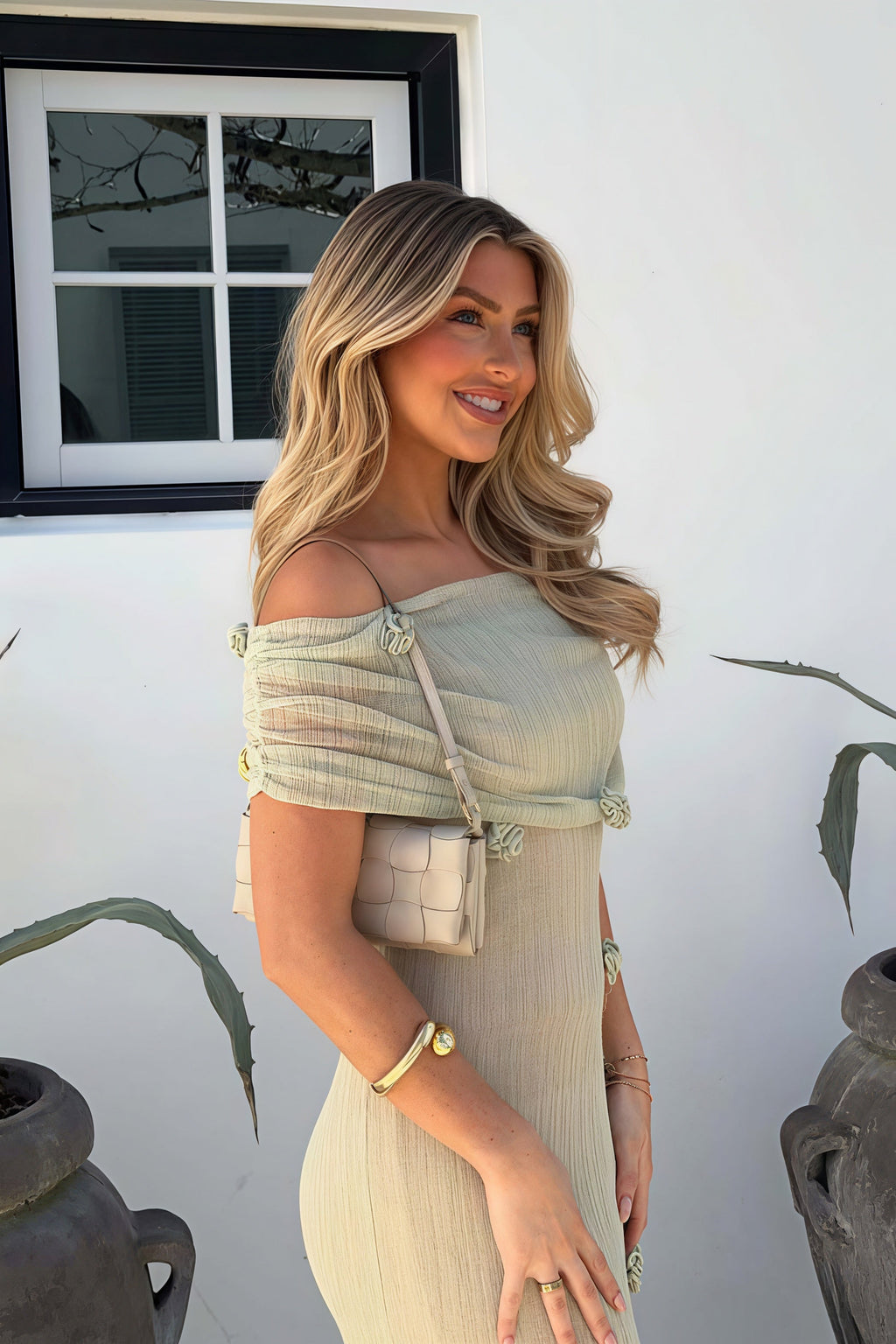 Elegant 3D Floral Off Shoulder Maxi Vacation Dress image 2