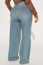 Embroidered Stretch Wide Leg Jean image 5