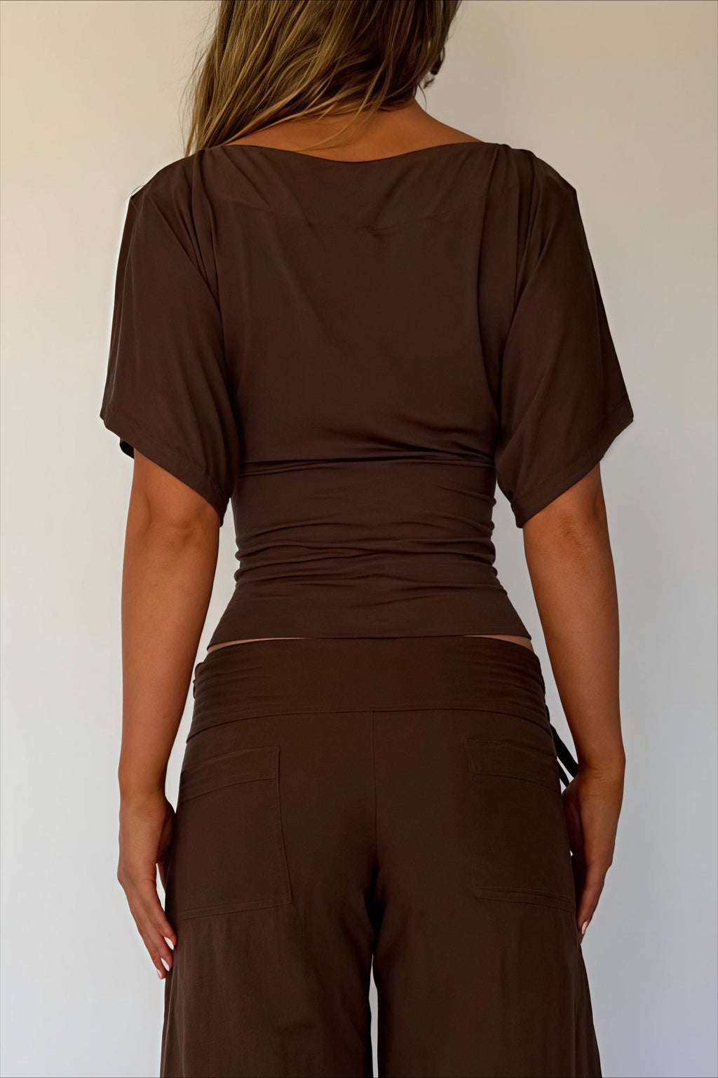 One Shoulder Cropped Fitted Blouse image 8