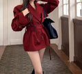 Red Medium Long Trench Coat image 2