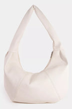 Ines Crescent Bag detail view styled for Avrienne