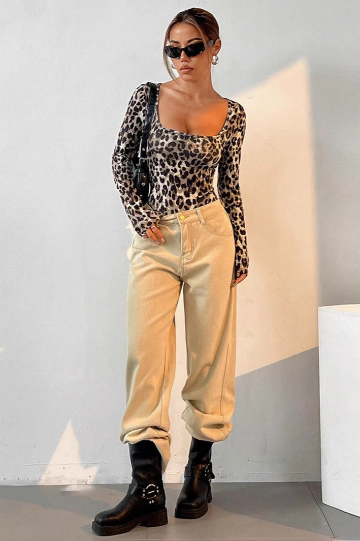 Square Neck Leopard Blouse image 3