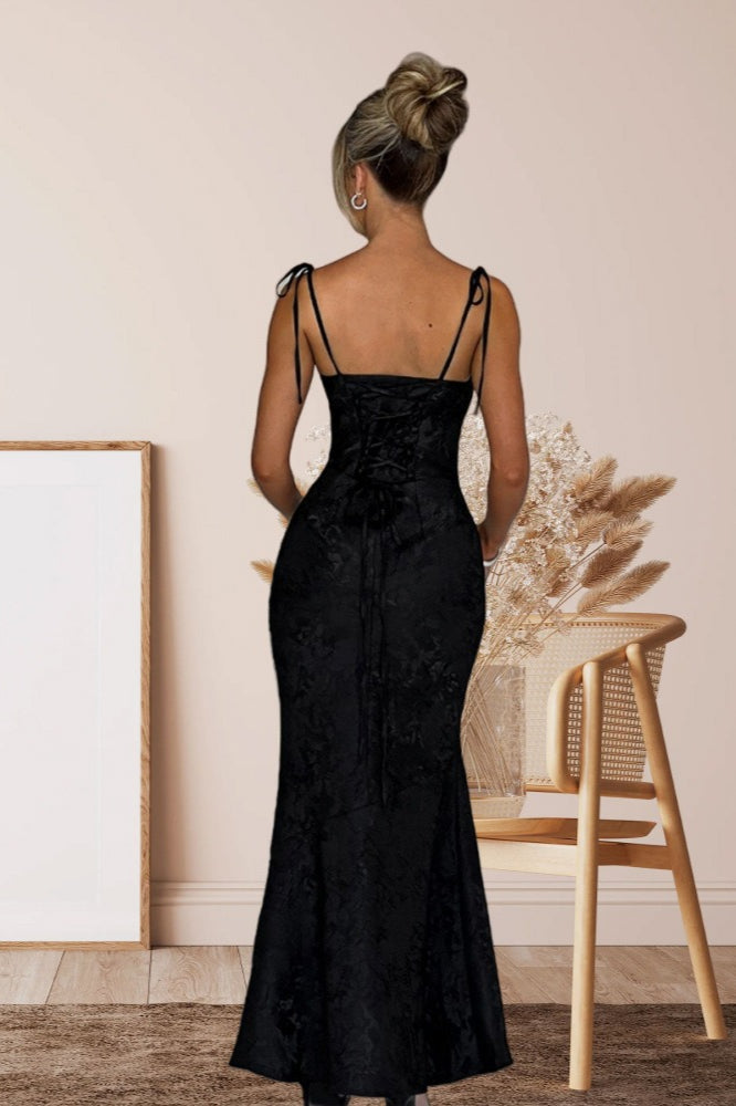 Solid Sash Backless Mermaid Formal Dress image 15