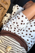 Polka Dot Colorblock Asymmetrical Mini Skirt image 2