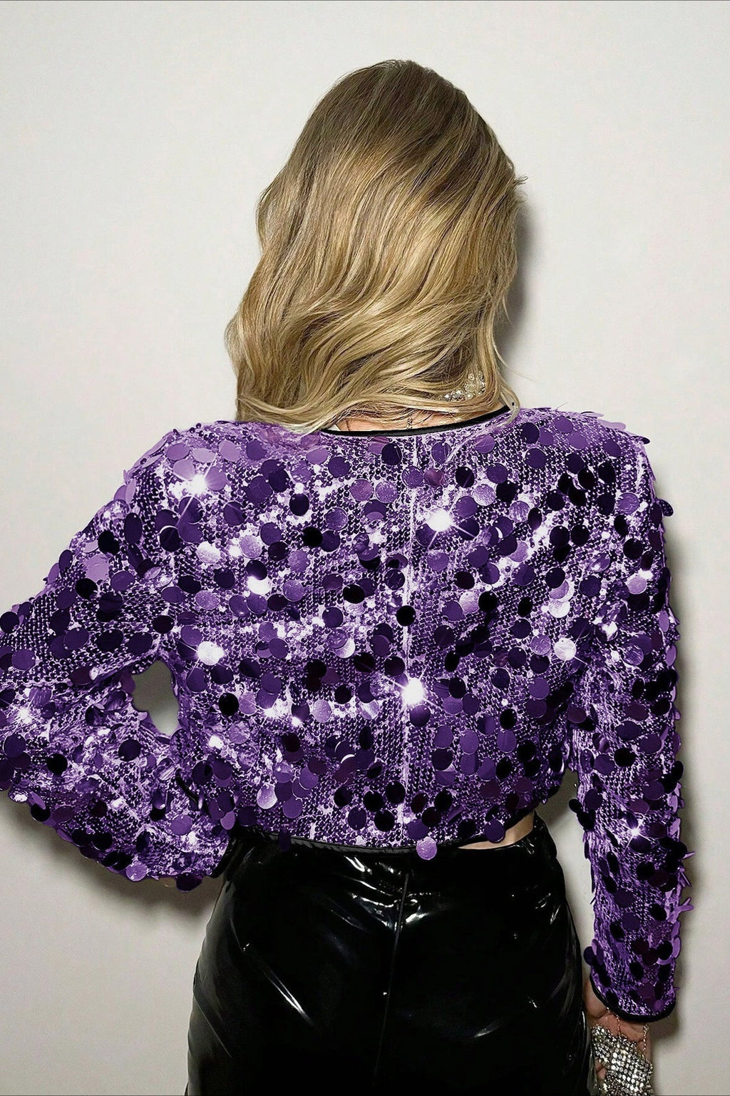 Silver Sequin Fashion Coat image 14