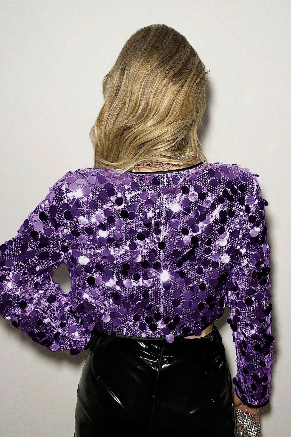 Silver Sequin Fashion Coat image 14