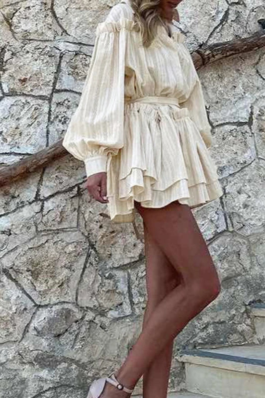 Elegant Lantern Sleeve Boho Dress image 7