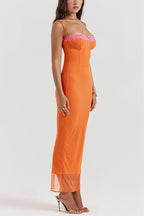 Lace Trim Wrap Cami Maxi Dress image 3