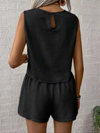 Dulcie Short Set detail view styled for Avrienne