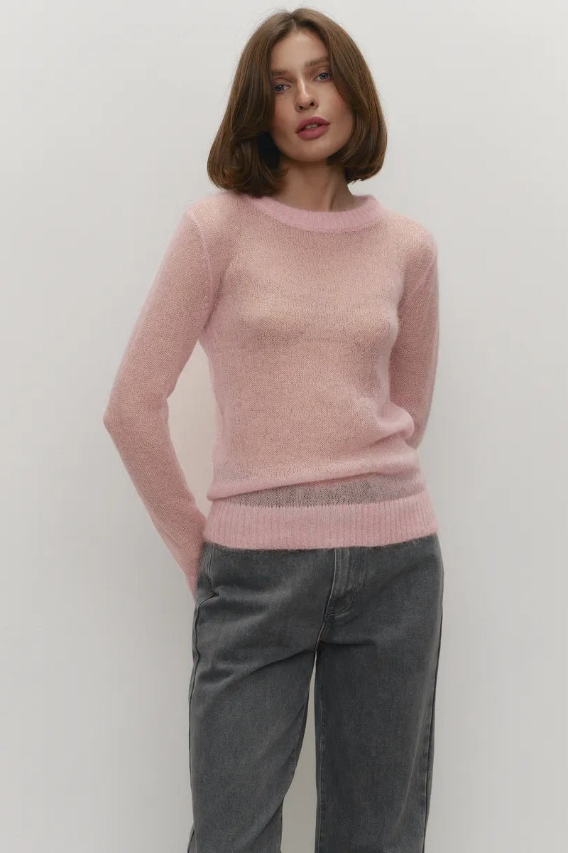 Mohair Round Neck Knit Top image 8