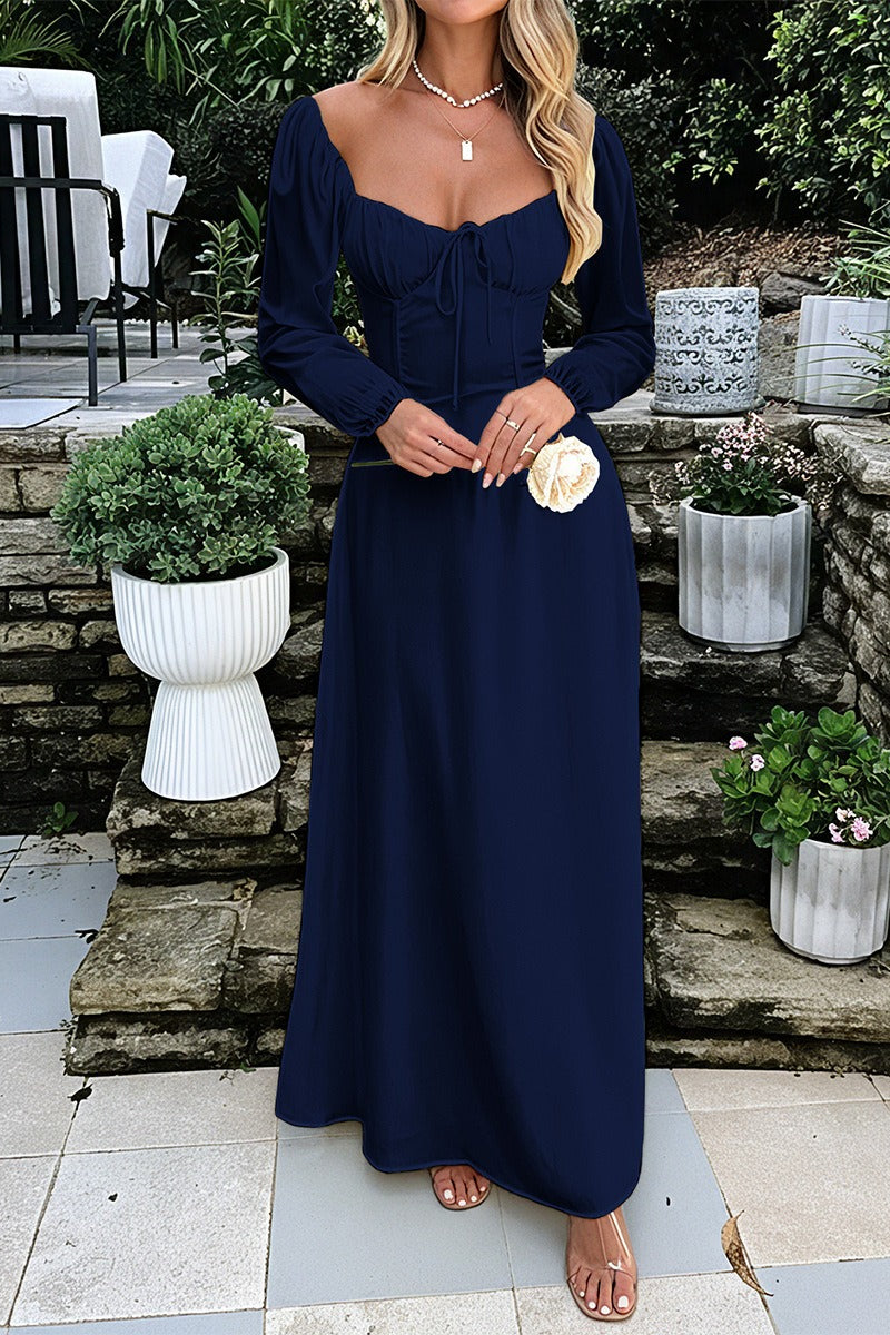 Solid Long Sleeve Party Dress image 12