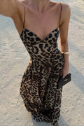 Sexy Leopard Spaghetti Strap Maxi Dress image 1