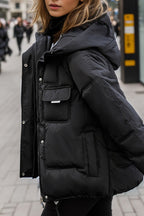 Cropped Insulated Cargo Puffer Jacket image 10