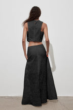 Cutout Allover Embroidered Maxi Skirt image 9
