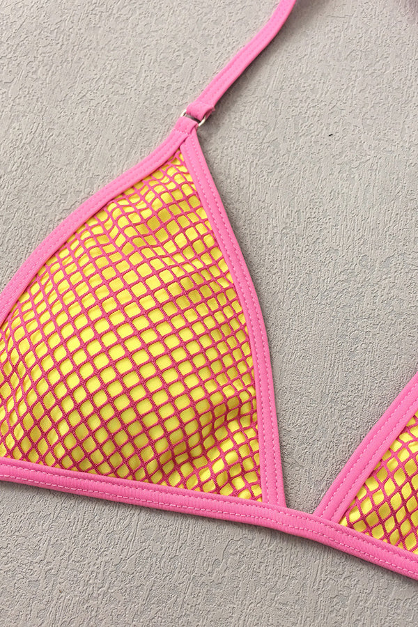Mesh Drawstring Three Piece Swim Set image 6
