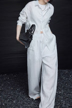 Elegant Cotton Linen Wide Leg Pant image 1