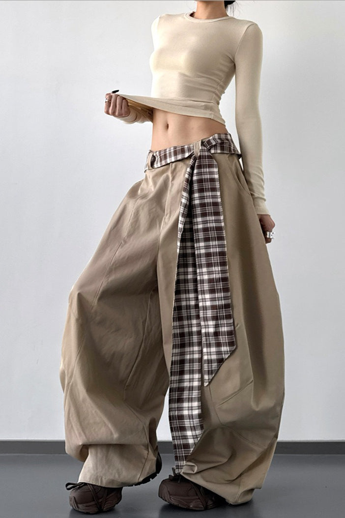Vintage Layered Wide-Leg Palazzo Pants image 3