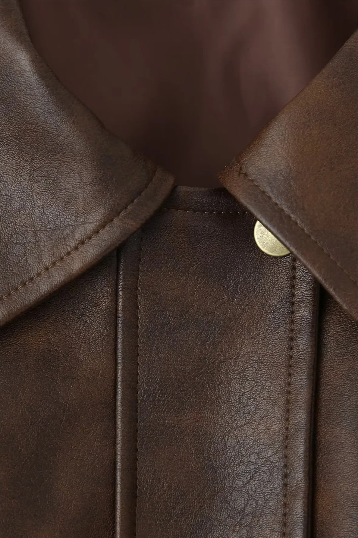 Vintage Modern Oversized Leather Coat image 5