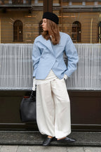 Street Casual Blue Blazer Coat image 3