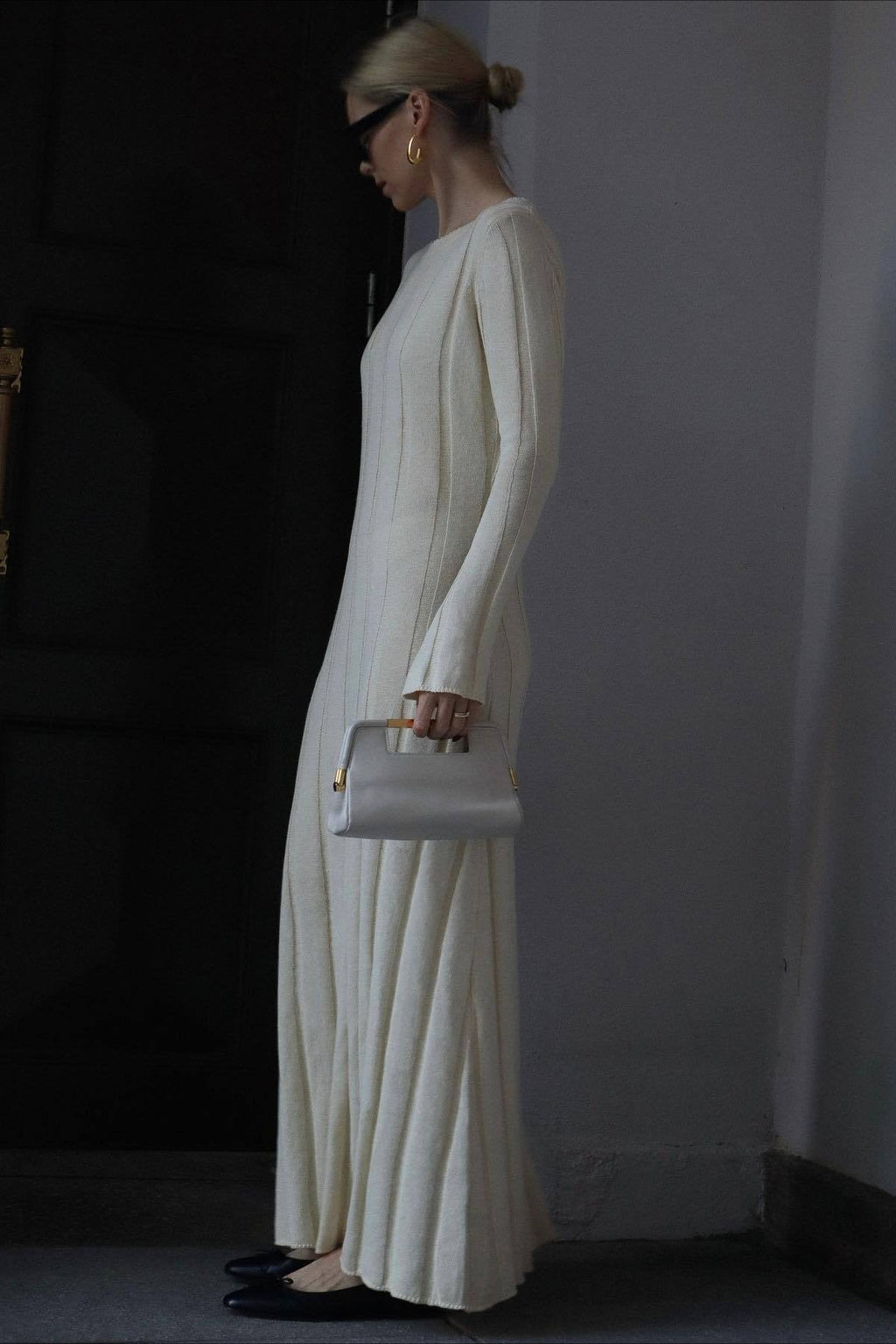 Solid A Line Maxi Sweater Dress image 2