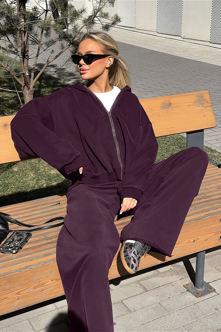 Vintage Hooded Sweatshirt and Jogger Two Piece Set image 2