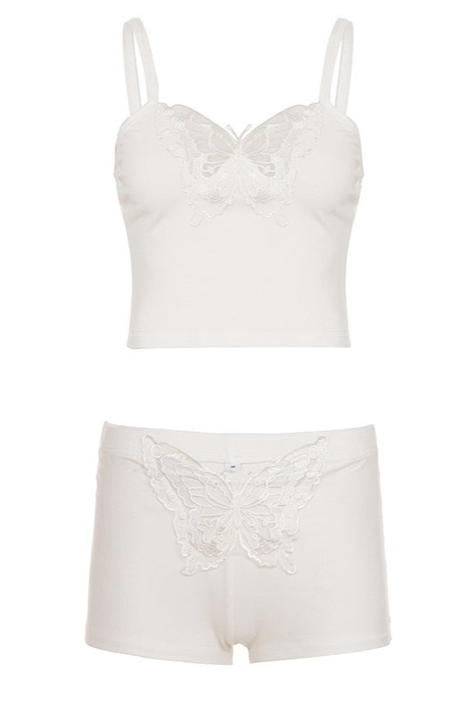 Lace Butterfly Low Waist Two Piece Set image 5