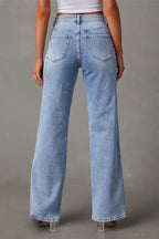Loose Patchwork Wide Leg Jeans image 9