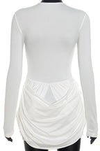 Slim Hollow Pleated Metal Trim Mini Dress image 5