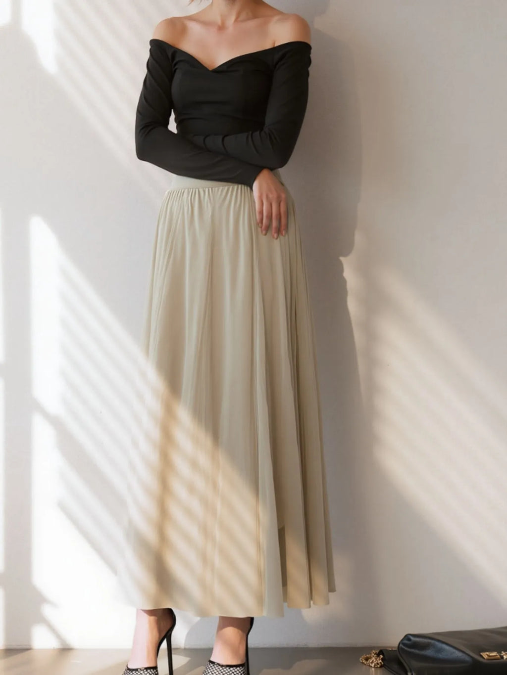 Mira Midi Skirt styled for Avrienne