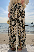 Boho Beach Split Floral Wide Pants image 2