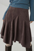 Asymmetric Draped Midi Skirt image 5